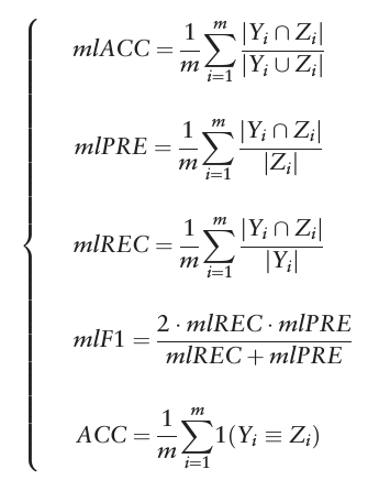 Evaluation formulas